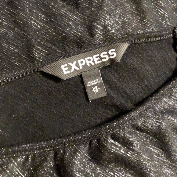 Express black shimmered v-neck dressing, XS - Picture 3 of 5